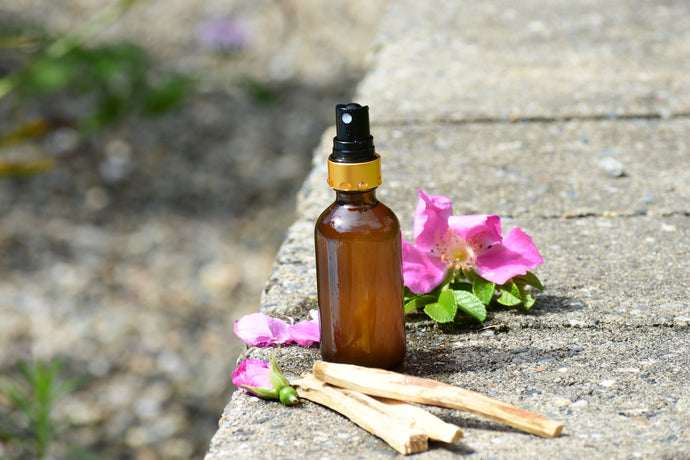 PALO ROSA Beauty Mist - floral hydrosols, probiotics, palo santo, wild rose elixir, aromatherapy skin care