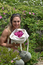 Ananda of Gather perfume, collecting wild roses 