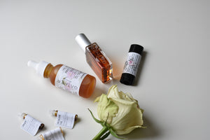 Precious Rose face serum oil by Gather, sandalwood, rooibos, argan, skin care ritual, 100% natural