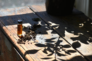 Dirt Worship, natural botanical perfume by Gather, soil, roots, kyphi, petrichor