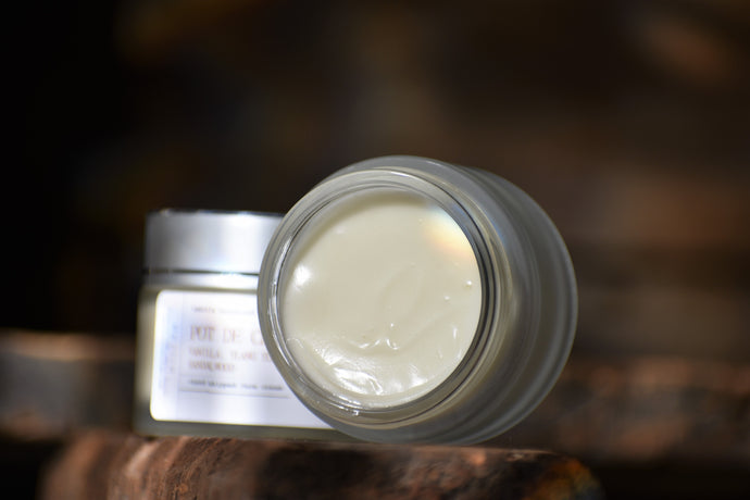 POT DE CREME - Gentle Luxury Face Cream - 100% natural, hand whipped - Vanilla Sandalwood Ylang
