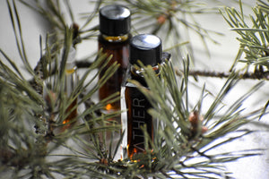 Forest Flora, botanical perfume by Gather, winter forest, pine needles, resins, 100% natural fragrance