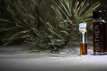 Forest Flora, botanical perfume by Gather, winter forest, pine needles, resins, 100% natural fragrance sample