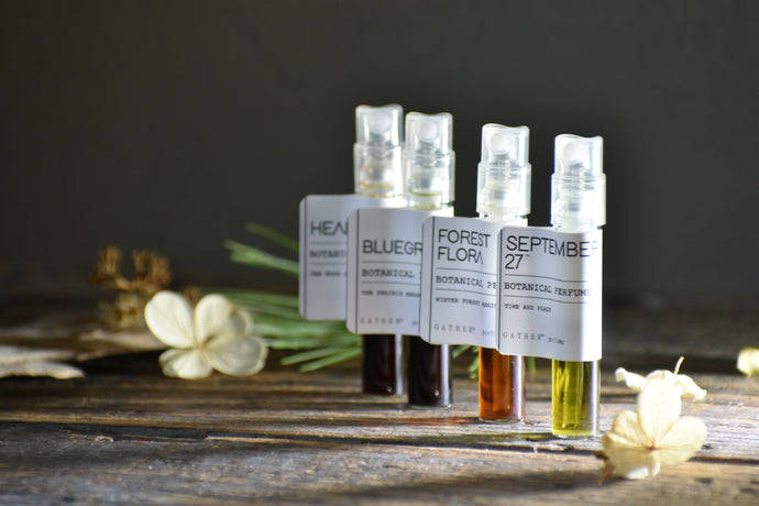 DISCOVERY SET No.7 | 4 pc natural perfume sampler | Smoke. Grass. Forest. Herbal (Unisex)